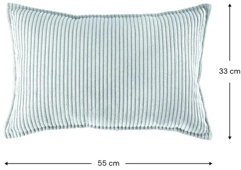 Mentazöld kordbársony párna gyerek kanapéhoz Bolster – Wigiwama