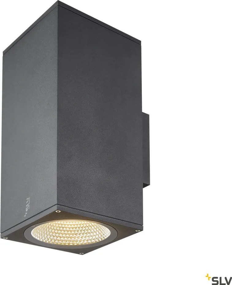 SLV 1003438 ENOLA SQUARE Modern Kültéri Fali Lámpa Antracit, Átlátszó LED IP65