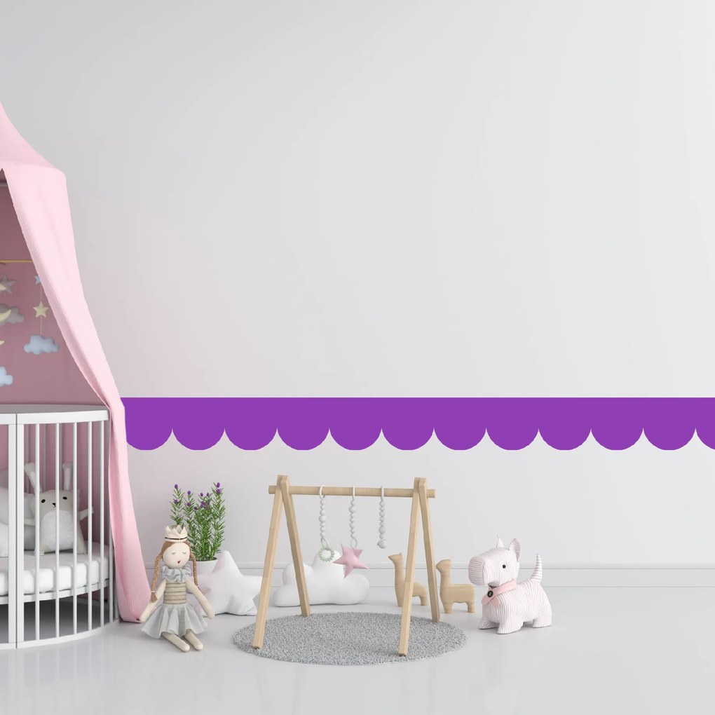 PIPPER. Textil öntapadó tapéta - Mini Ív - Lila színű Szín: Sápadt