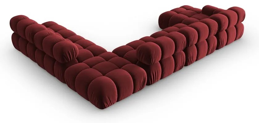Piros bársony kanapé 379 cm Bellis – Micadoni Home