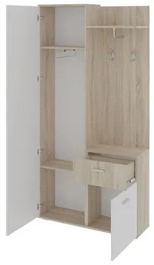 Előszoba Cless (artisan tölgy + fekete) (tükörrel). 1104707