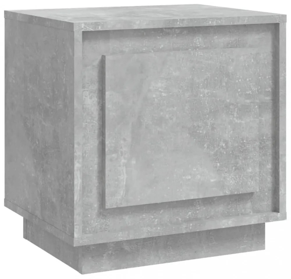 betonszürke szerelt fa éjjeliszekrény 44 x 35 x 45 cm