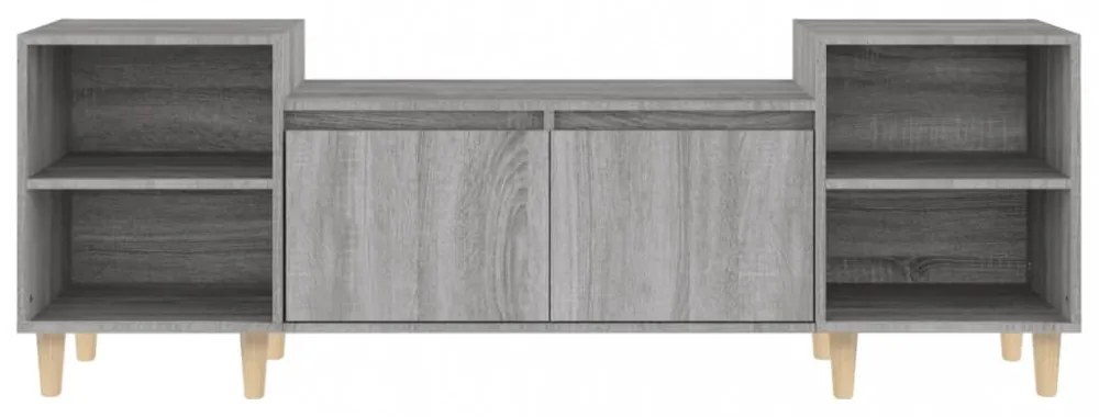 szürke sonoma színű szerelt fa TV-szekrény 160x35x55 cm