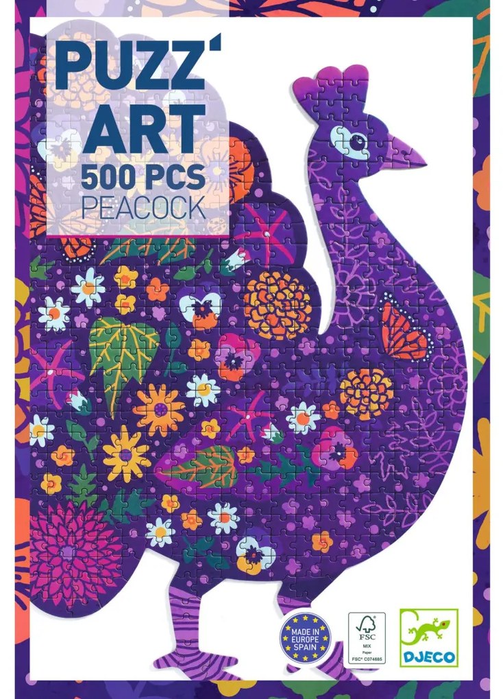 Művész puzzle - Páva, 500 db-os - Peacock