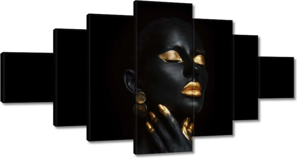 Festmények 200x100 Arannyal borított arc