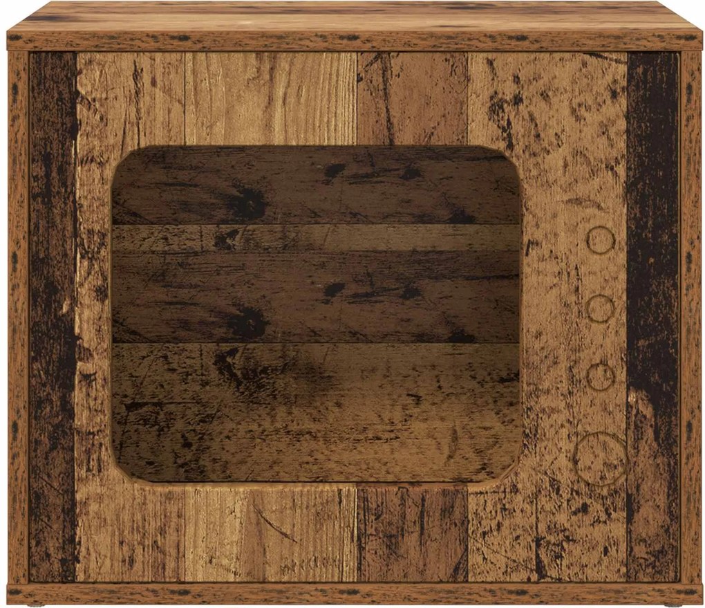 vidaXL Macska Ház Öreg fa 51 x 30 x 42,5 cm Faanyag