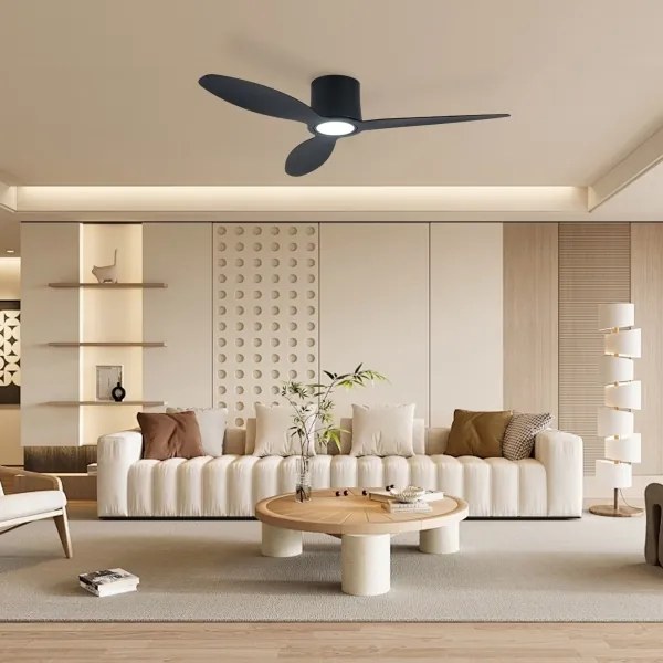 ZEVENTI - LED mennyezeti ventilátor VENTORA LED/24W/230V Wi-Fi Tuya fekete + távirányító