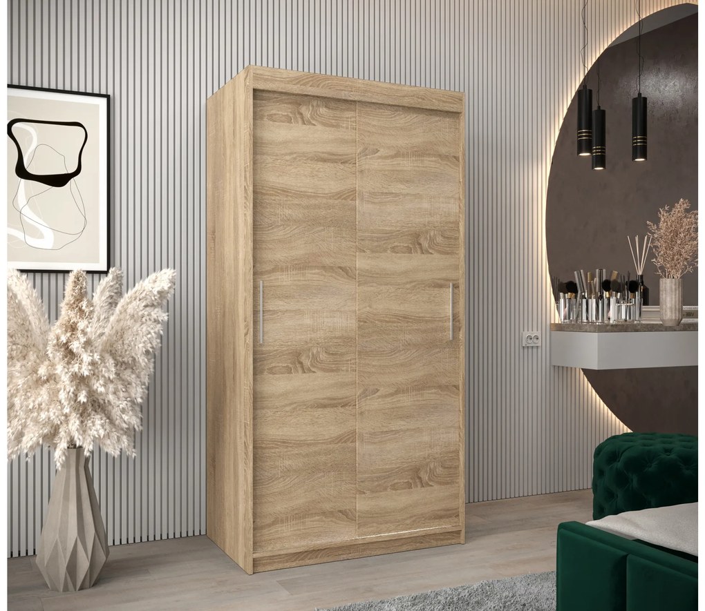 Ruhásszekrény 100 cm Toki (szonoma tölgy + szonoma tölgy). 1064802