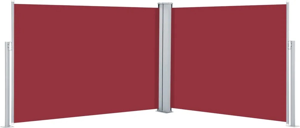 vidaXL piros behúzható oldalsó napellenző 100 x 1000 cm