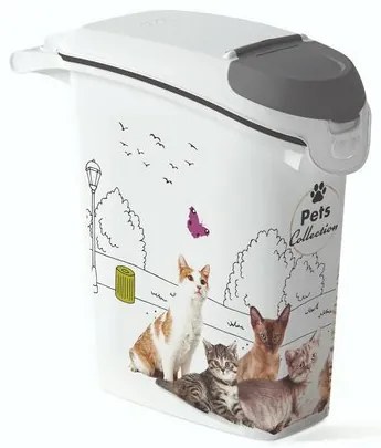 Curver Takarmánytartó, macska mintás, 23 l / 10 kg, 10 l