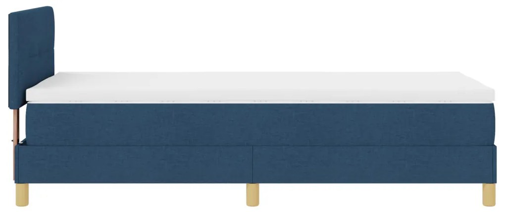 Boxspring Ágy Matraccal Kék 90x200 cm Szövet