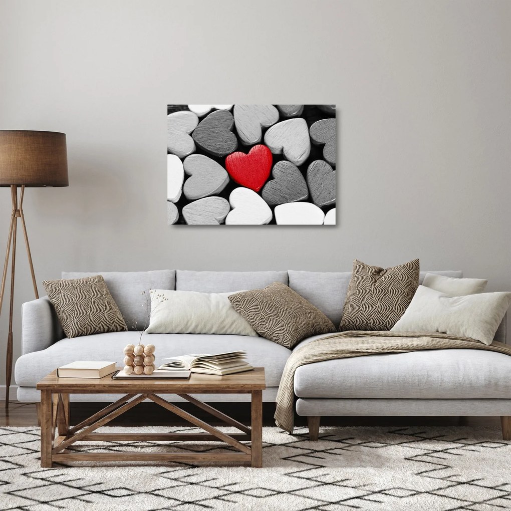A fa szívék képe (üvegen) (70x50 cm)