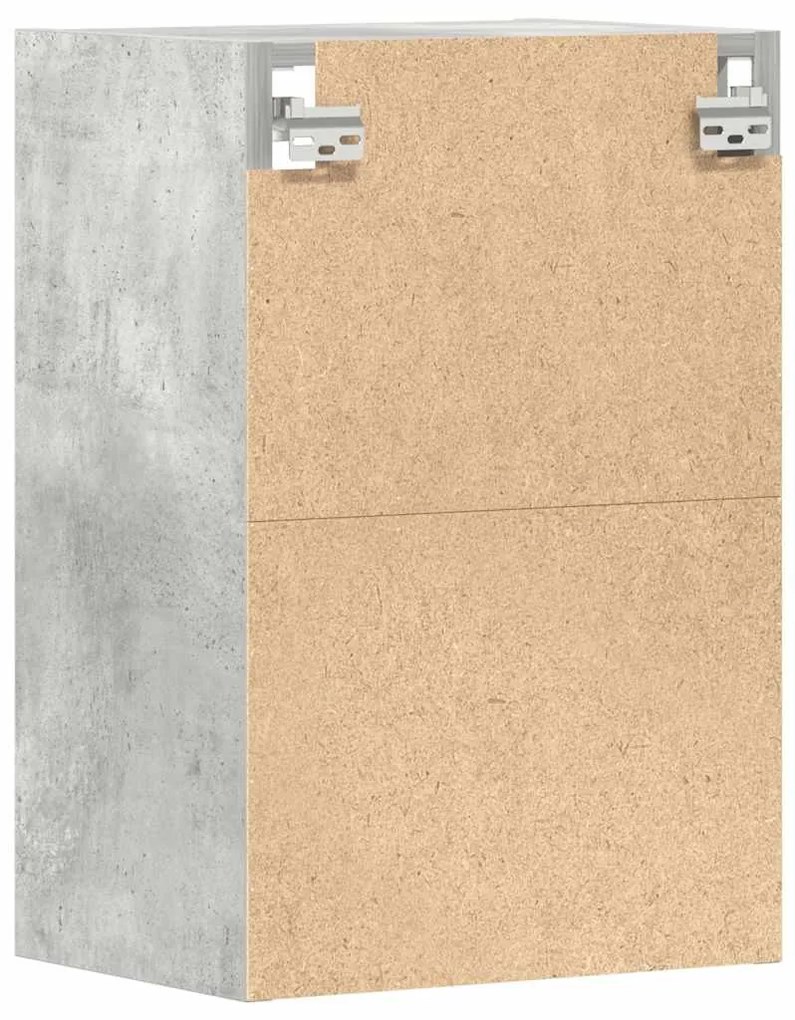 betonszürke szerelt fa függő szekrény 40x29,5x60 cm
