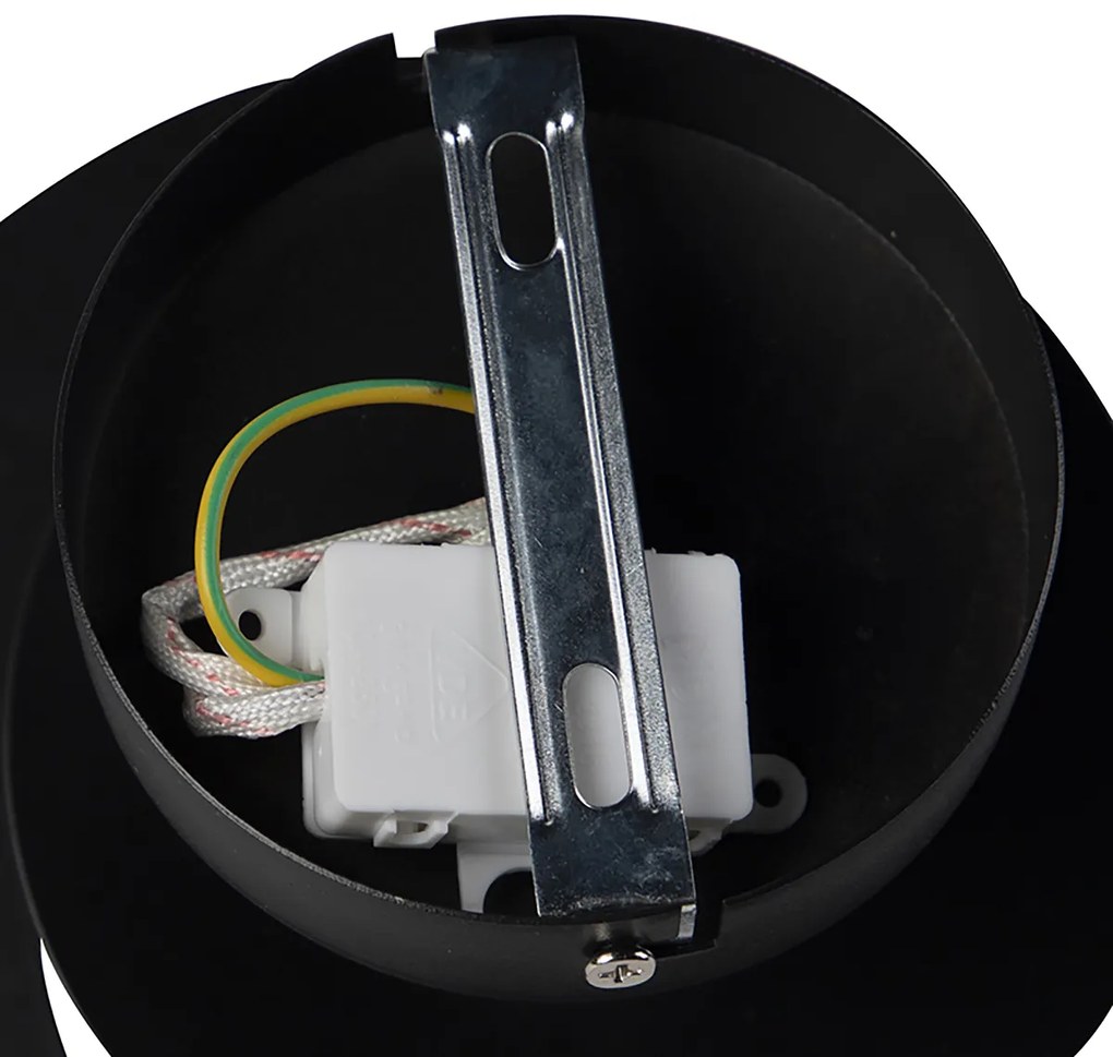 Okos mennyezeti lámpa spirális árnyékolóval, fekete, Wi-Fi-vel - Scroll