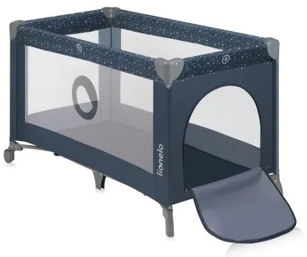 Lionelo - STEFI utazóágy, kék-szürke