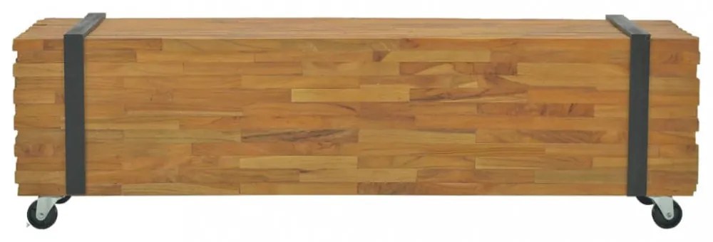 tömör tíkfa TV-állvány 110 x 30 x 32,5 cm