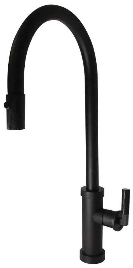 ALVEUS 1132179 - Mosogatócsap kihúzható permetezővel NERINA 46,8 cm fekete