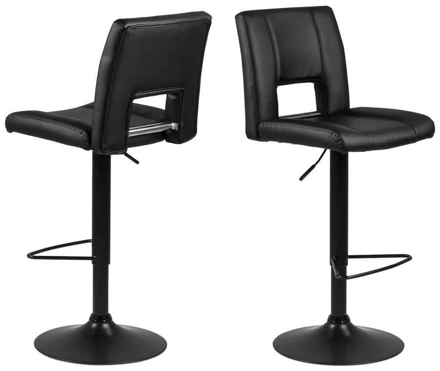 Sylvia fekete bárszék állítható magasággal - Actona