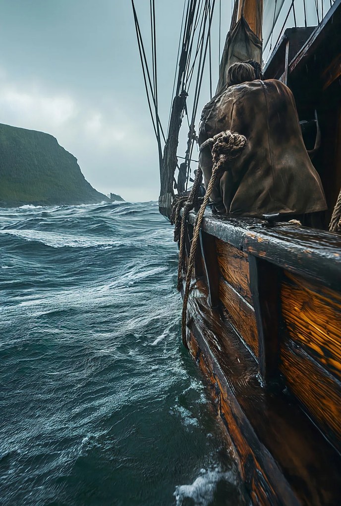 Poszter 61x90,5cm Hajó a hullámokon