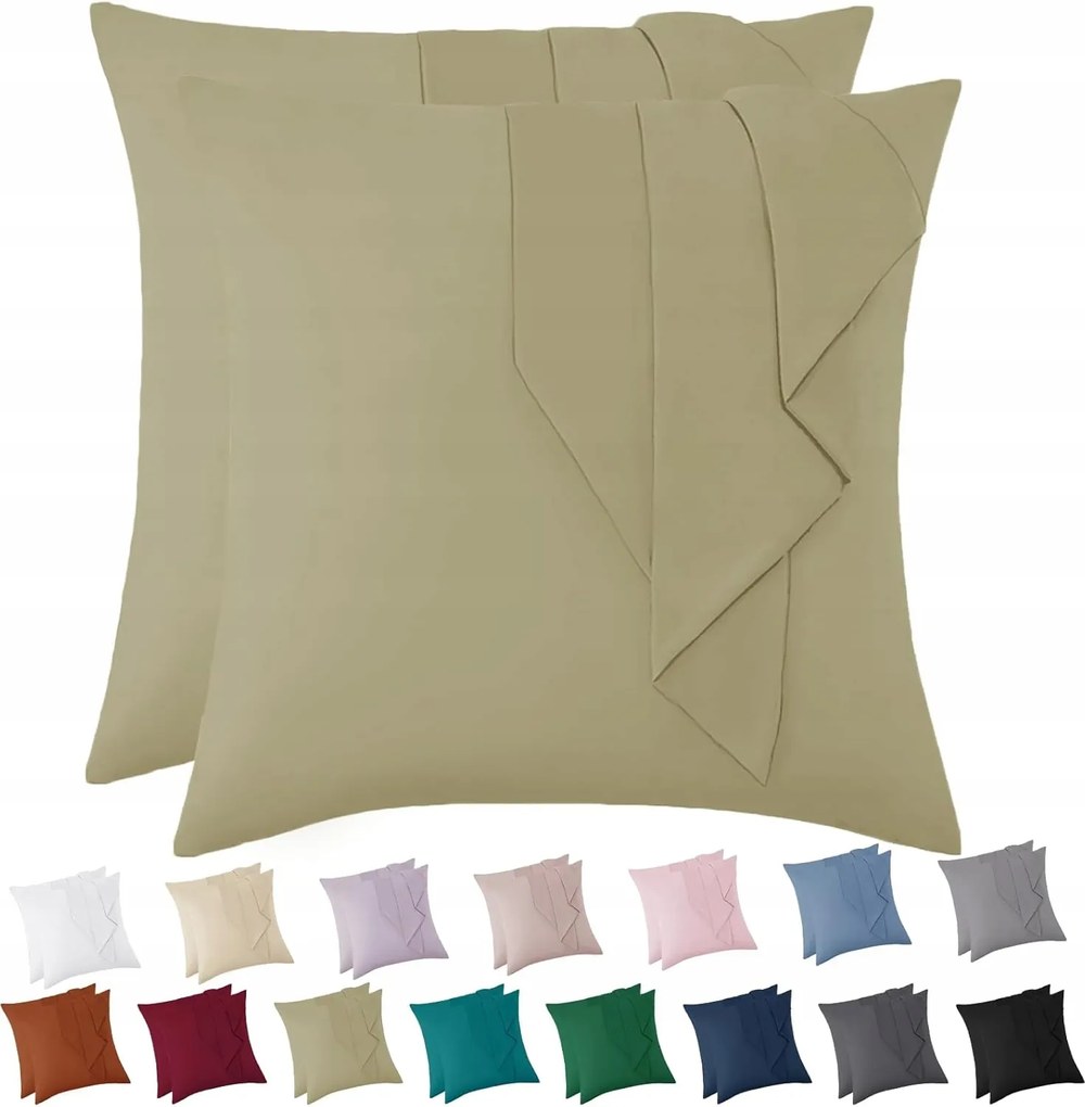 2x párnahuzat 80x80 zöld zsálya mikroszálas hipoallergén