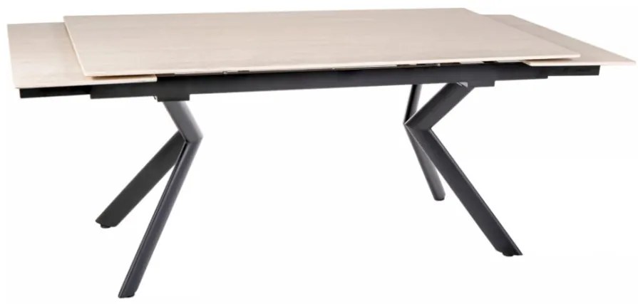 Norton bővíthető étkezőasztal bézs/fekete 160-240 cm