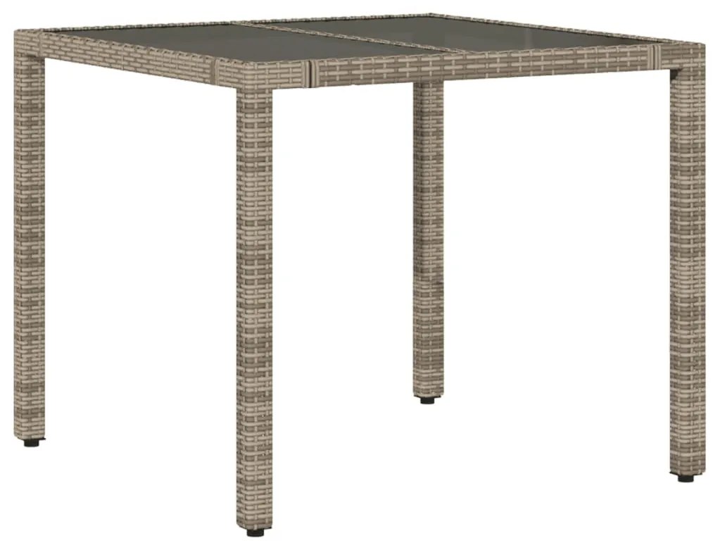 3 részes szürke polyrattan kerti bisztrógarnitúra párnákkal