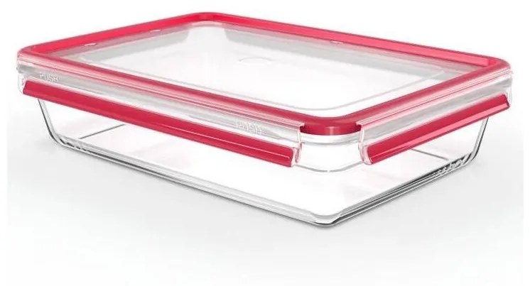 Tefal - Élelmiszer tartó 3 l MSEAL GLASS piros/üveg