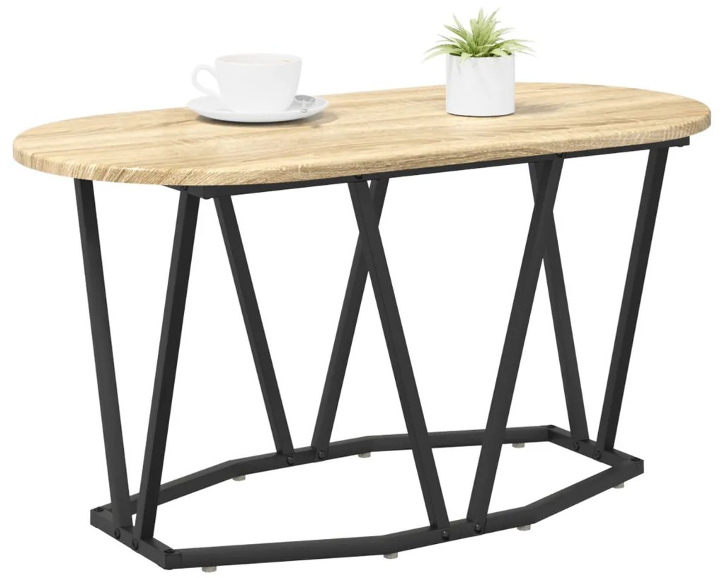 Dohányzóasztal Sonoma tölgy 80x40x40,5 cm Műszaki fa és Fém