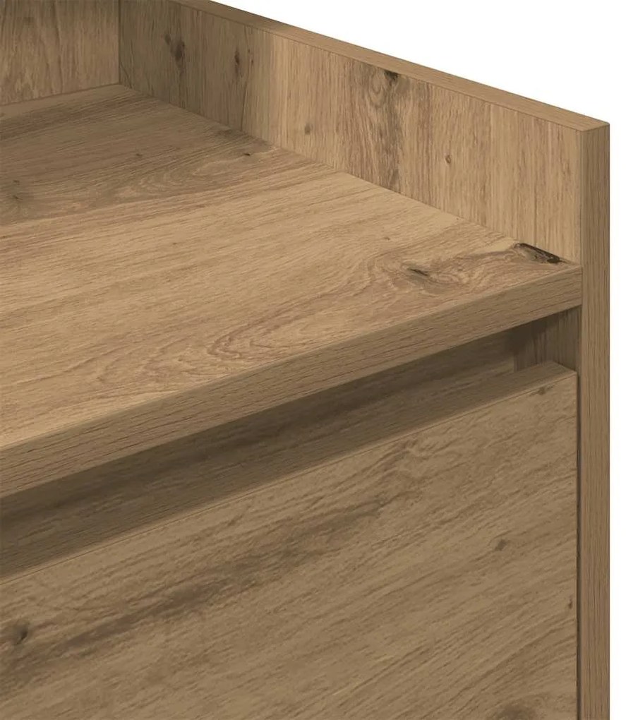 2 db kézműves tölgy éjjeliszekrények 2 fiókkal 38x34x80 cm