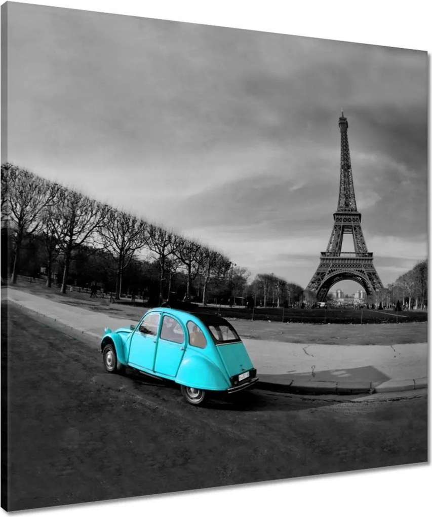 Vászonkép 60x60 Eiffel-torony Türkiz