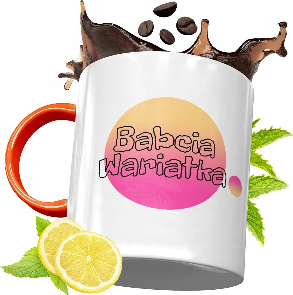 Narancssárga Bögre Nagymamáknak Nagymama Napjára Ajándék fényképes nyomattal