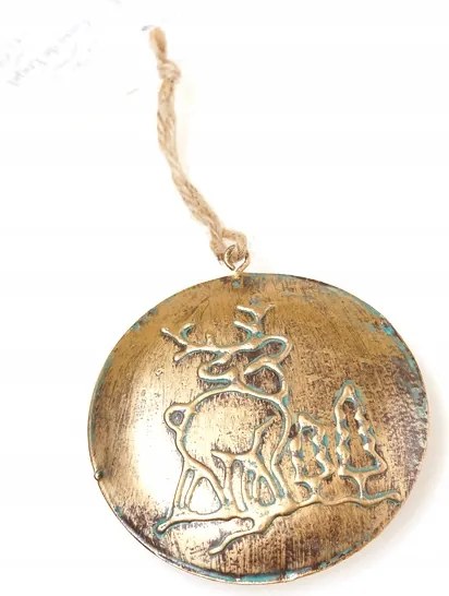 Karácsonyfadísz fém Dakls rénszarvas 16,5 cm