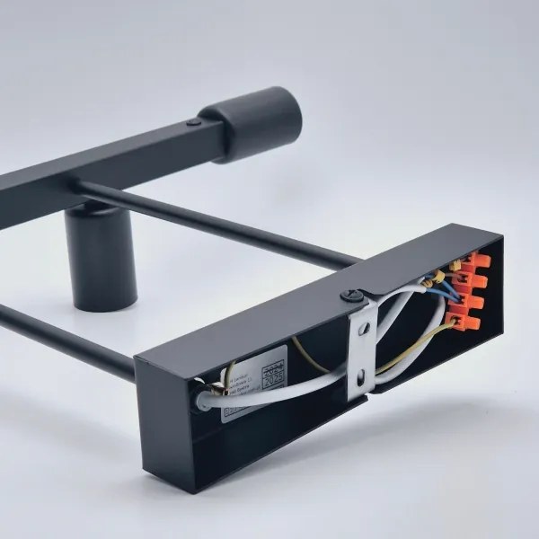 Csillár rúdon ASTRID 4xE27/60W/230V fekete