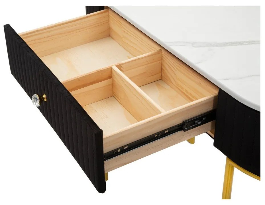 Fekete-aranyszínű konzolasztal 43x100 cm Montpellier – Mauro Ferretti