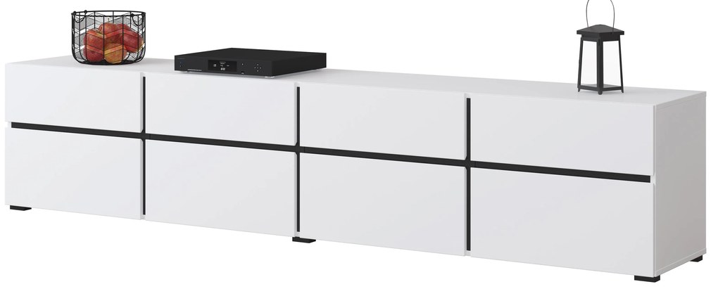 TV asztal /szekrény Crossroad W40 (fekete + fehér). 1118159