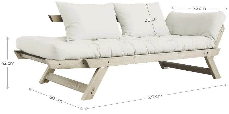 Bebop Natural Clear/Olive Green variálható kanapé - Karup Design