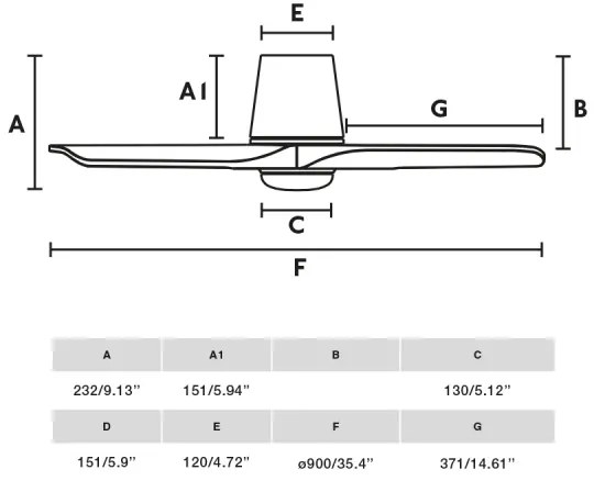 FARO 33837-1TW-LED HEYWOOD TUB 10W/230V fenyő/fekete 90 cm + távirányító