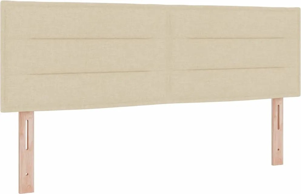 vidaXL Fejtámla Krém 144 cm szövet