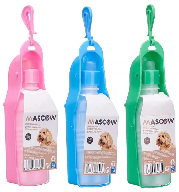 ANIMAL utazós palack kutyáknak 250 ml, zöld