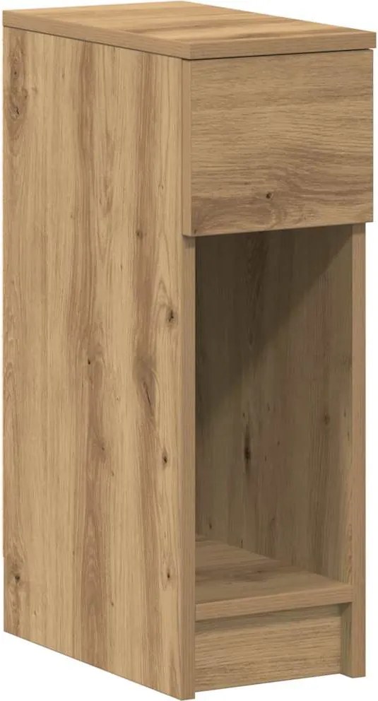 vidaXL kézműves tölgy színű éjjeliszekrény fiókkal 20 x 36 x 60 cm