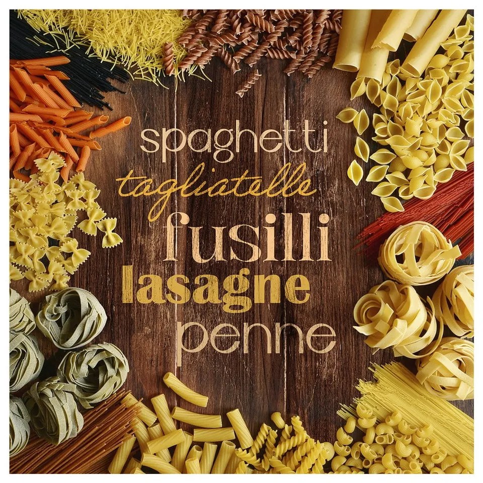 Üveg kép 30x30 cm Pasta – Styler