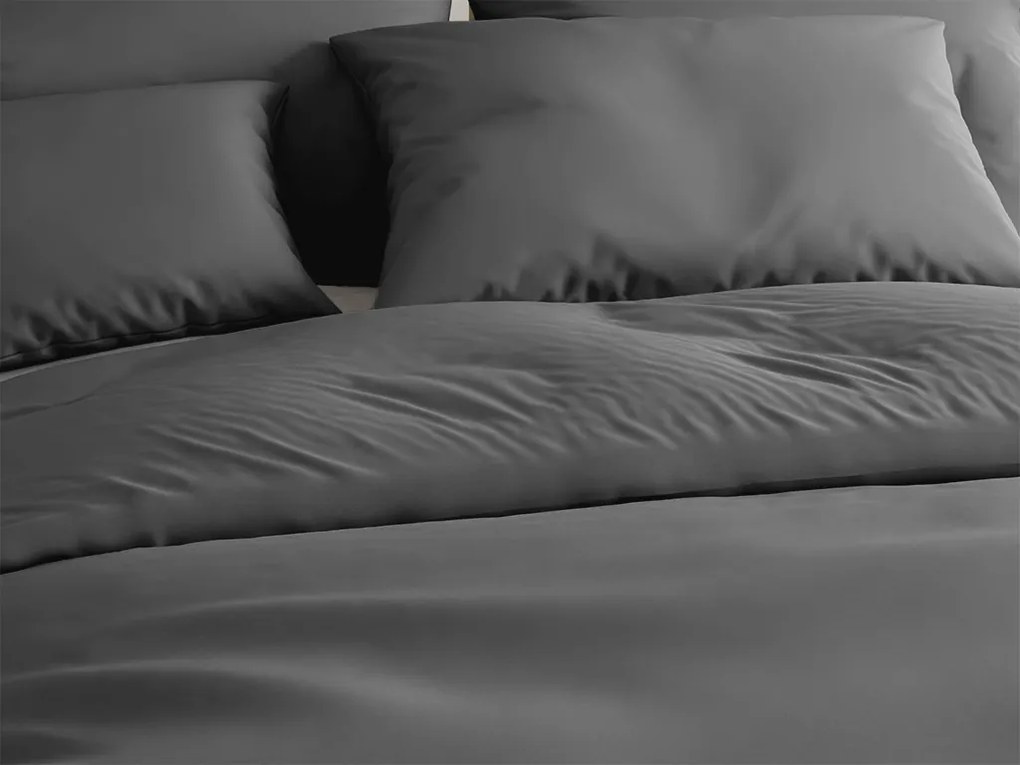 Pamut ágynemű LUX sötétszürke hotel zsebbel Ágyneműhuzat mérete: 70 x 90 cm | 140 x 220 cm