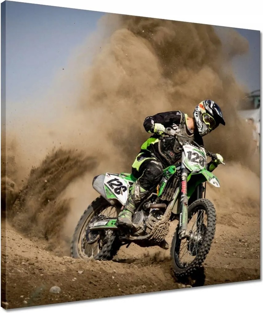 Vászonkép 50x50 MotoCross Motorkerékpár Motor