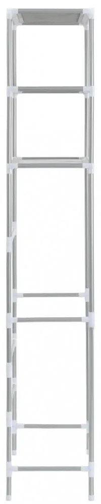 3-szintes ezüstszínű alumínium tárolóállvány 53 x 28 x 169 cm