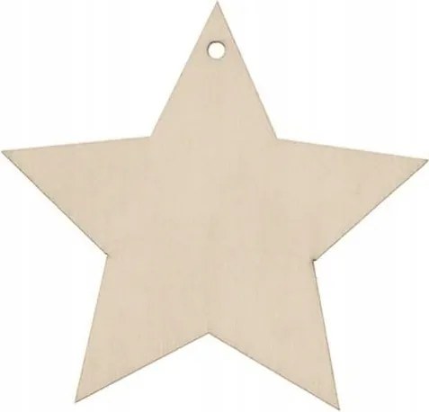 Karácsonyi Csillag Dekoráció Fa Medál 3cm 10db Karácsony