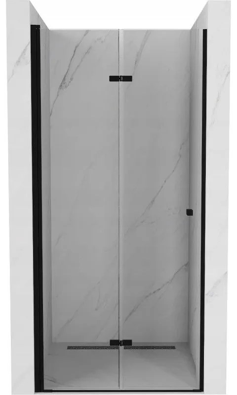 Mexen Lima csukló zuhanyajtó 90 cm, Átlátszó, Fekete - 856-090-000-70-00