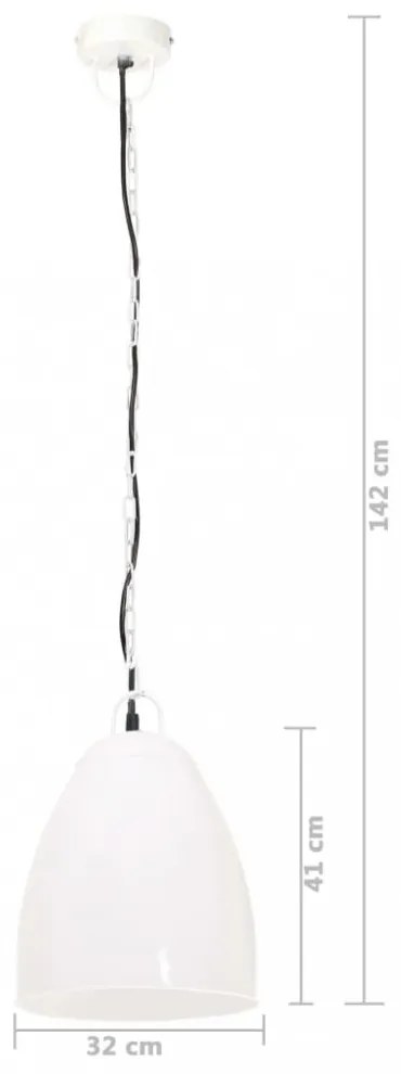 kerek fehér ipari függőlámpa 25 W 32 cm E27