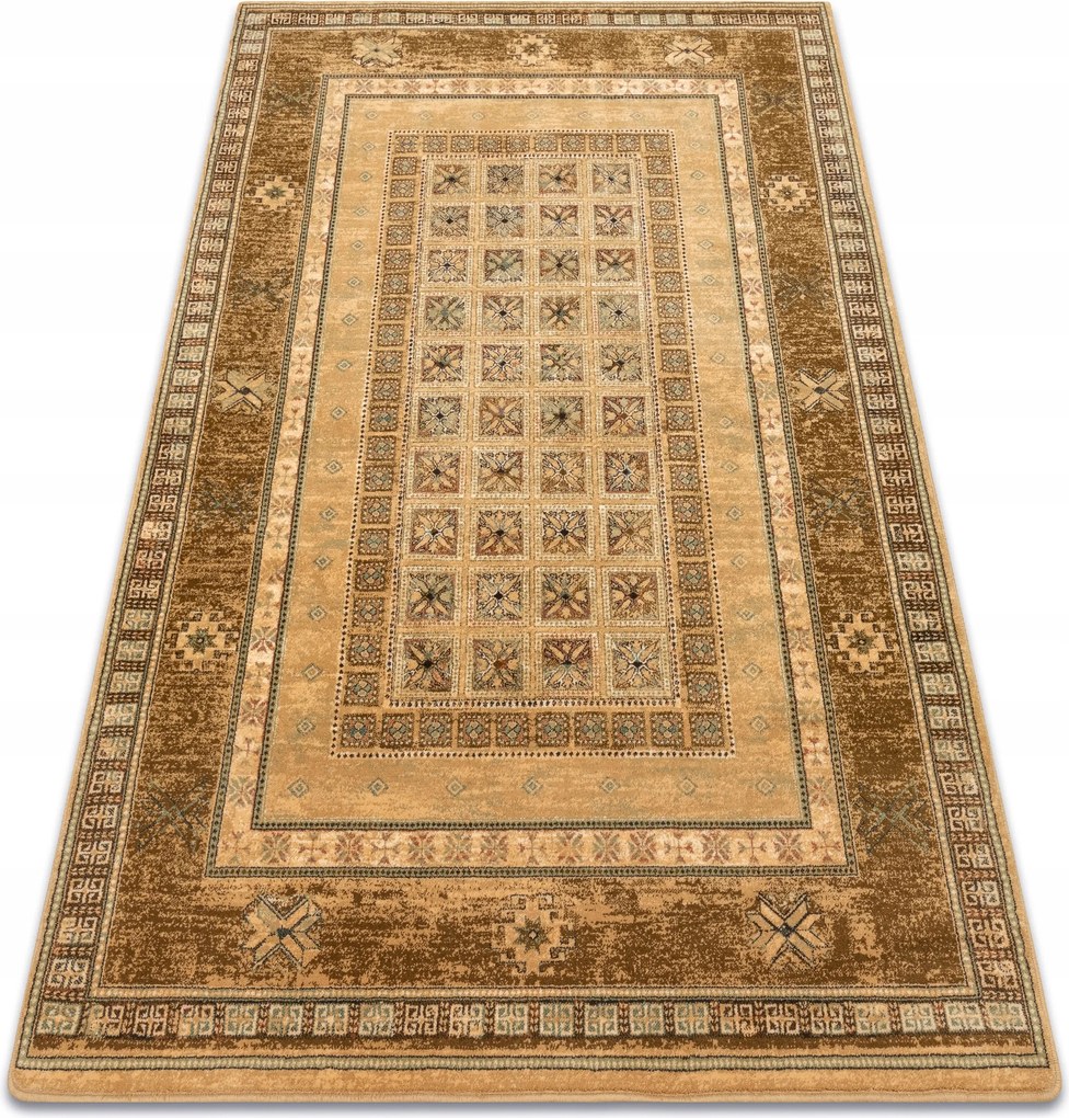 Omega Szőnyeg 200x300 Antik Méz Gyapjú Keret #OM101