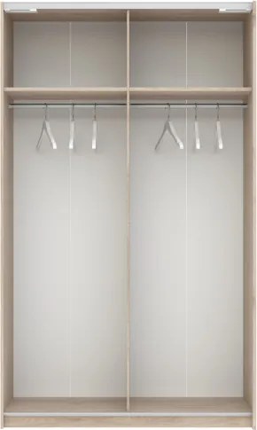 BERNO ruhásszekrény, 120 cm | Jackson hickory tölgy + Kasmír