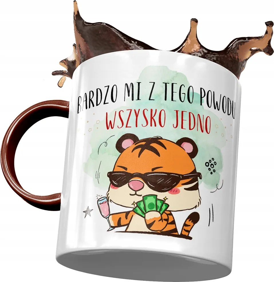 Bordó bögre Tigris Édes Ajándék Nyomtatott Fotóval